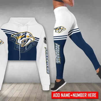 Nashville Predators Personalized Combo Croptop Hoodie And Leggings CHL1197