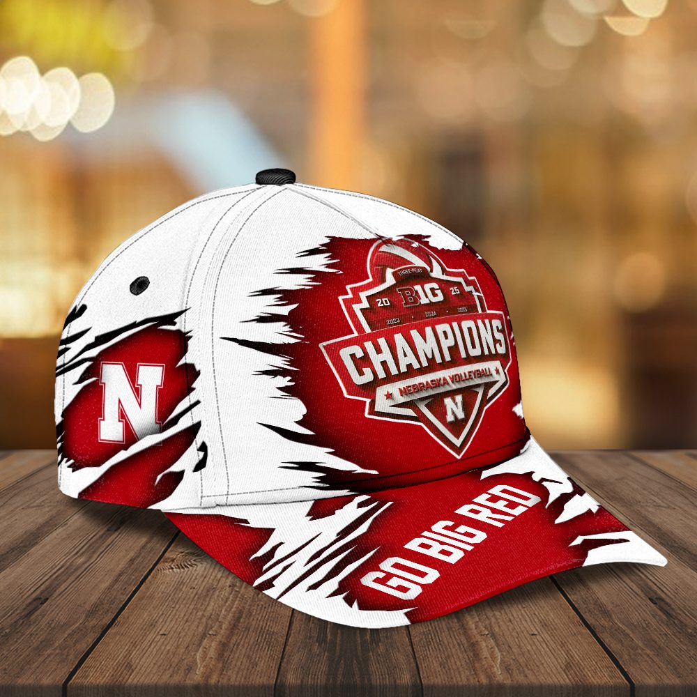 Nebraska-Cornhuskers-Womens-Volleyball-2025-Big-Ten-Champions-Classic-Cap-NDT1136-1