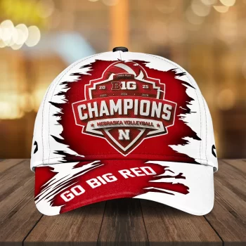 Nebraska Cornhuskers Women's Volleyball 2025 Big Ten Champions Classic Cap NDT1136