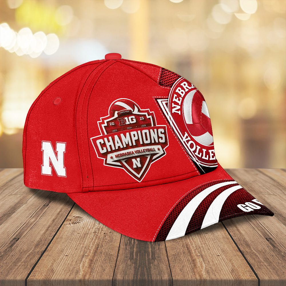 Nebraska-Cornhuskers-Womens-Volleyball-2025-Big-Ten-Champions-Classic-Cap-NDT1137-1