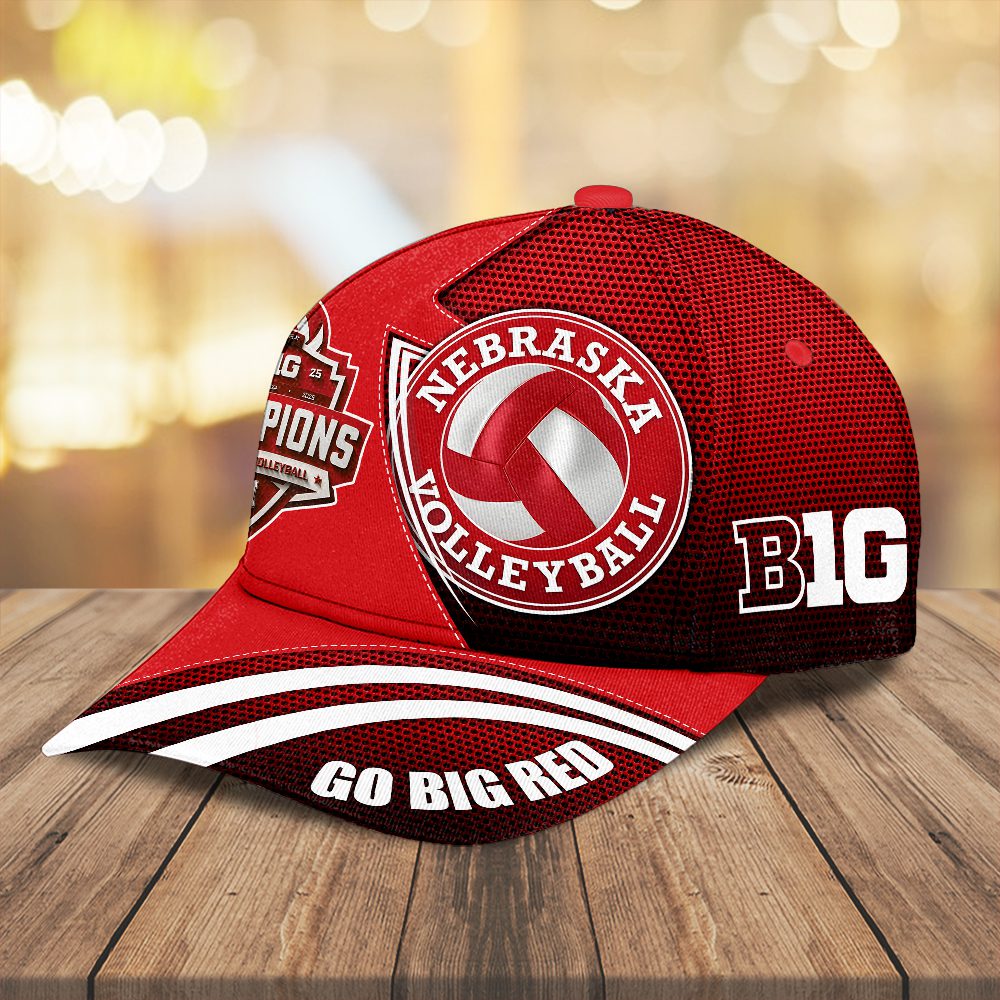 Nebraska-Cornhuskers-Womens-Volleyball-2025-Big-Ten-Champions-Classic-Cap-NDT1137-2