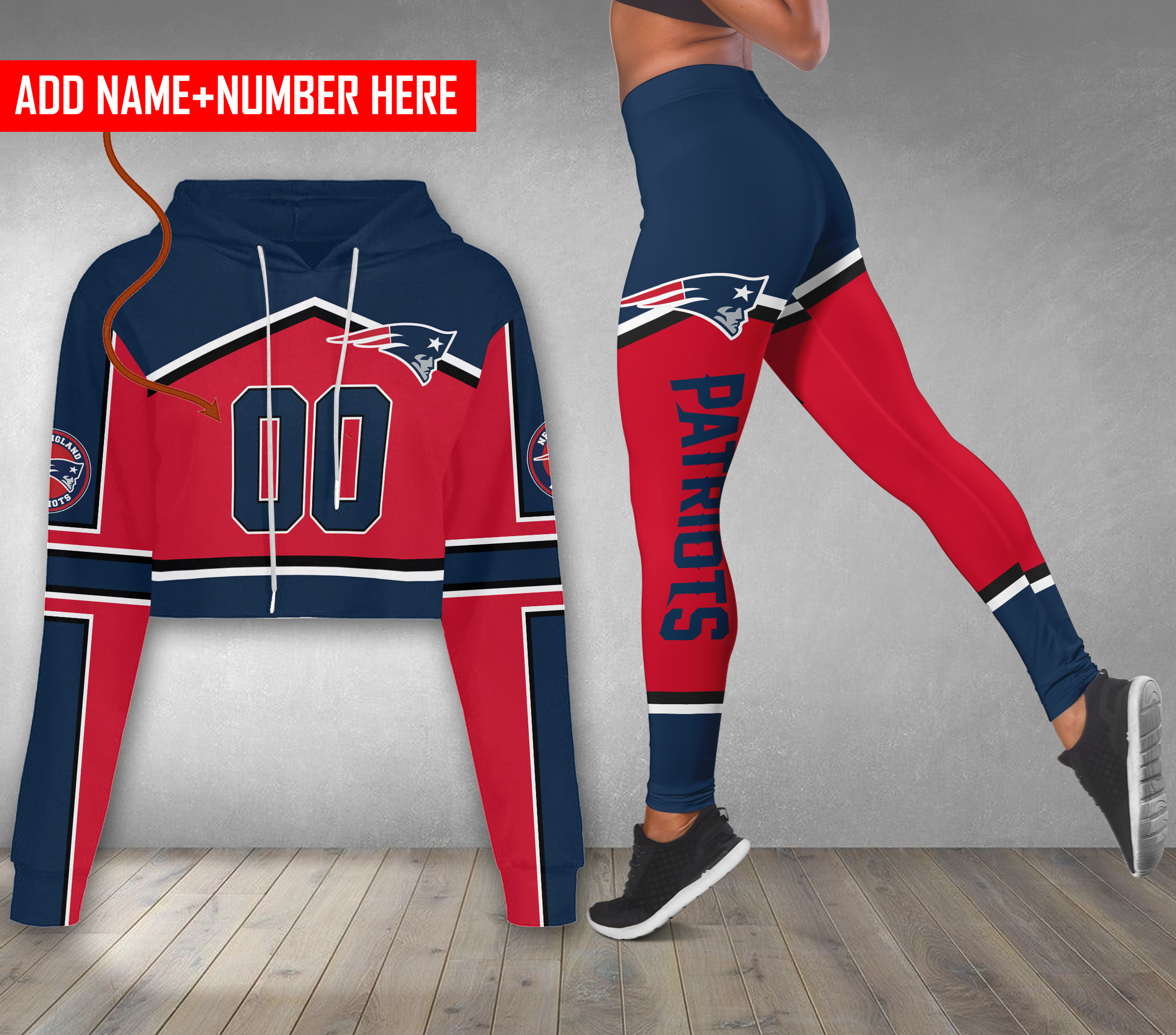 New-England-Patriots-Personalized-Combo-Croptop-Hoodie-And-Leggings-CHL1156 New England Patriots Personalized Combo Croptop Hoodie And Leggings CHL1156