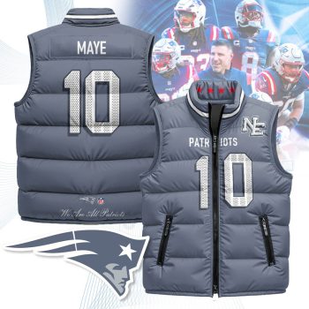 New England Patriots Rivalry Series Puffer Vest Sleeveless Down Jacket- Drake Maye - 10