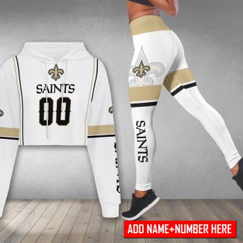 New Orleans Saints Personalized Combo Croptop Hoodie And Leggings CHL1152