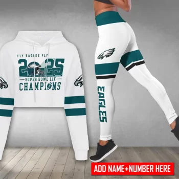Philadelphia Eagles Personalized Combo Croptop Hoodie And Leggings CHL1157