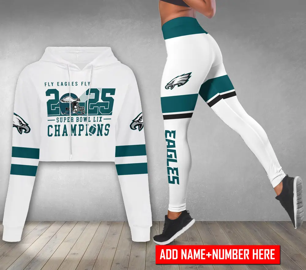 Philadelphia-Eagles-Personalized-Combo-Croptop-Hoodie-And-Leggings-CHL1157 Philadelphia Eagles Personalized Combo Croptop Hoodie And Leggings CHL1157