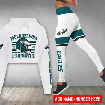 Philadelphia Eagles Personalized Combo Croptop Hoodie And Leggings CHL1160