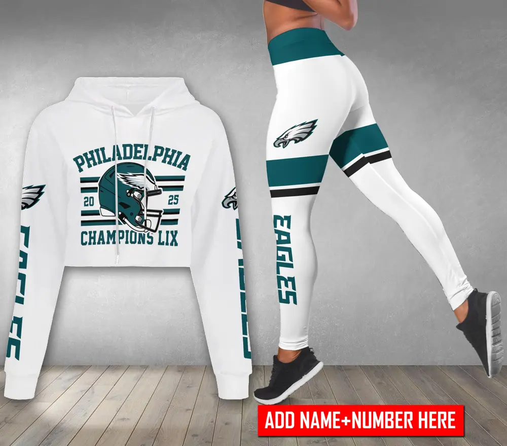 Philadelphia-Eagles-Personalized-Combo-Croptop-Hoodie-And-Leggings-CHL1160 Philadelphia Eagles Personalized Combo Croptop Hoodie And Leggings CHL1160