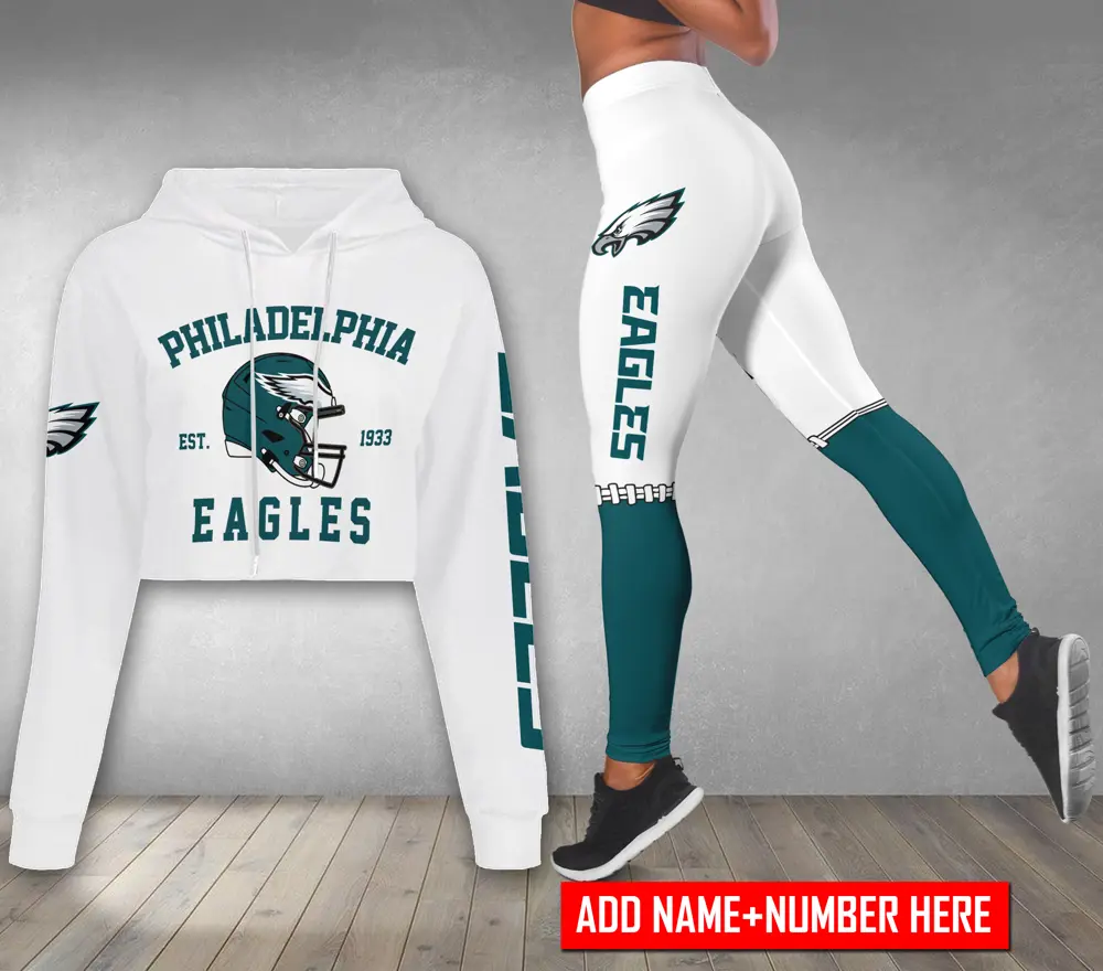 Philadelphia-Eagles-Personalized-Combo-Croptop-Hoodie-And-Leggings-CHL1162 Philadelphia Eagles Personalized Combo Croptop Hoodie And Leggings CHL1162
