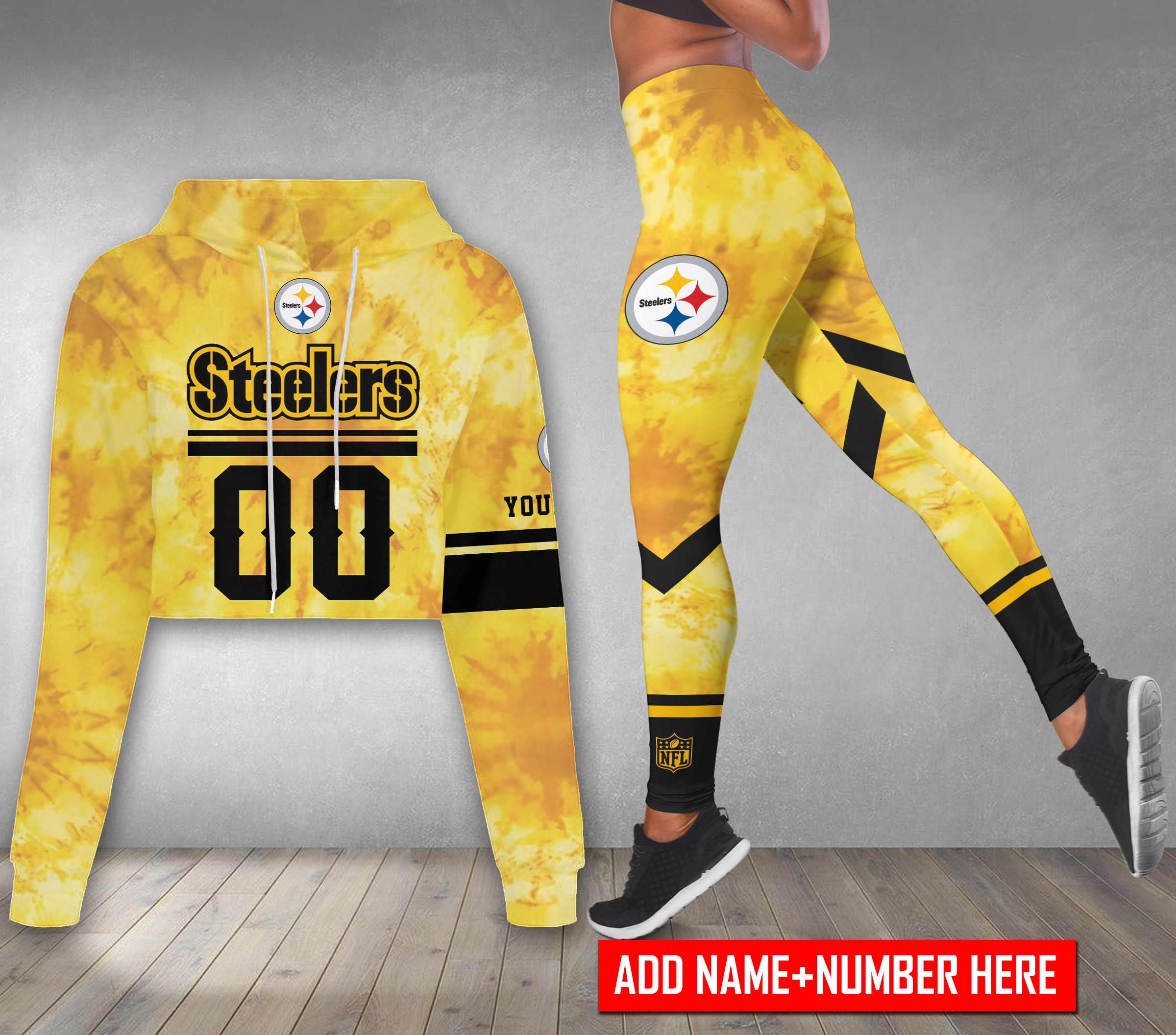 Pittsburgh-Steelers-Personalized-Combo-Croptop-Hoodie-And-Leggings-CHL1141 Pittsburgh Steelers Personalized Combo Croptop Hoodie And Leggings CHL1141