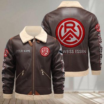Rot-Weiss Essen e.V Leather Jacket - Brown