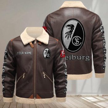 SC Freiburg Leather Jacket - Brown