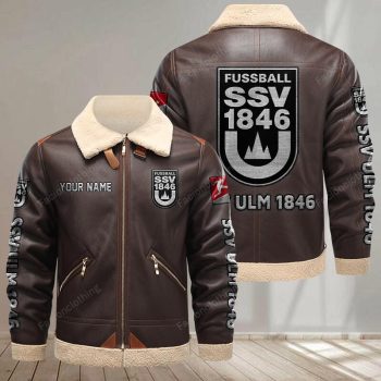 SSV Ulm 1846 Fussball Leather Jacket - Brown