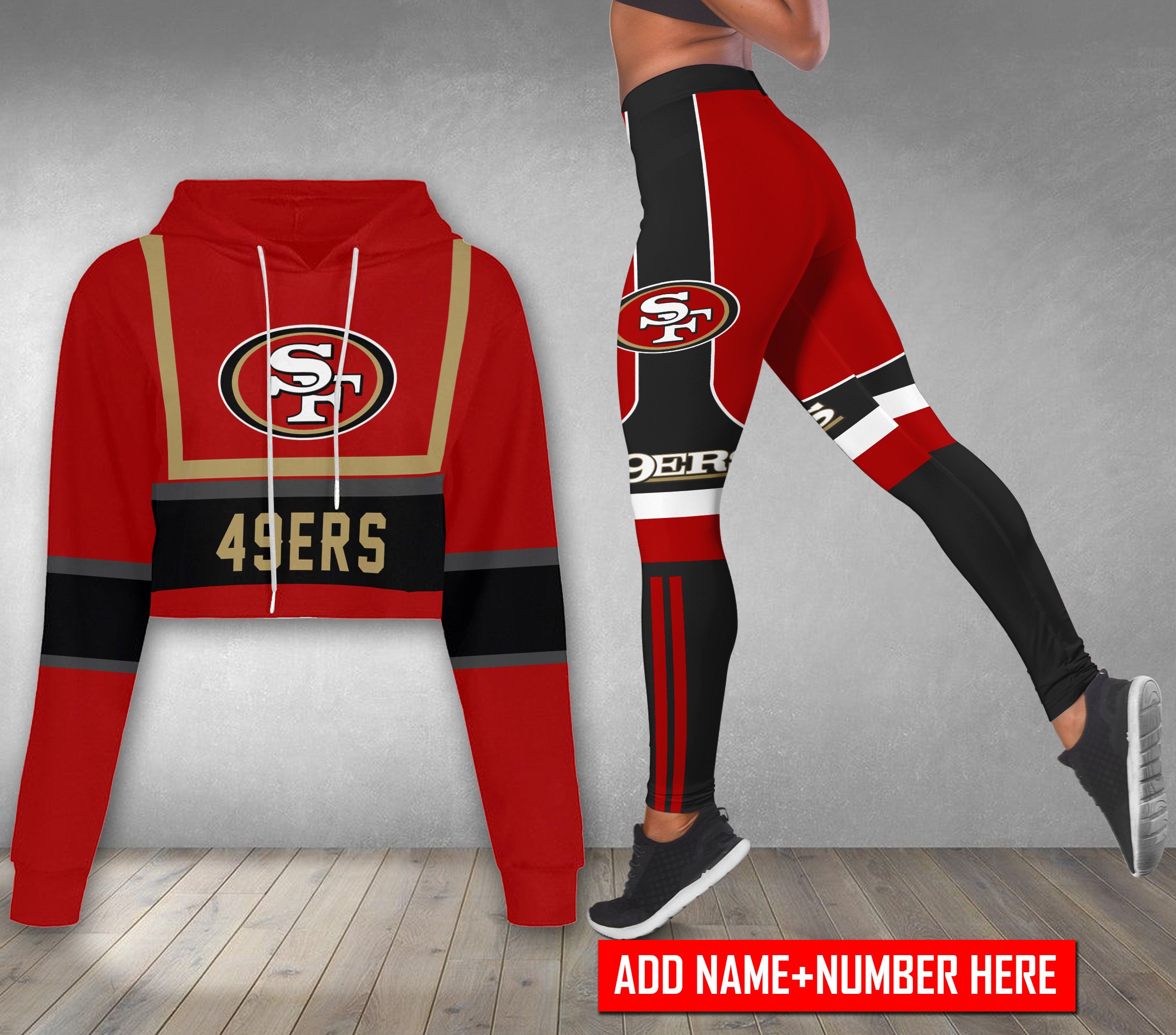San-Francisco-49ers-Personalized-Combo-Croptop-Hoodie-And-Leggings-CHL1142 San Francisco 49ers Personalized Combo Croptop Hoodie And Leggings CHL1142