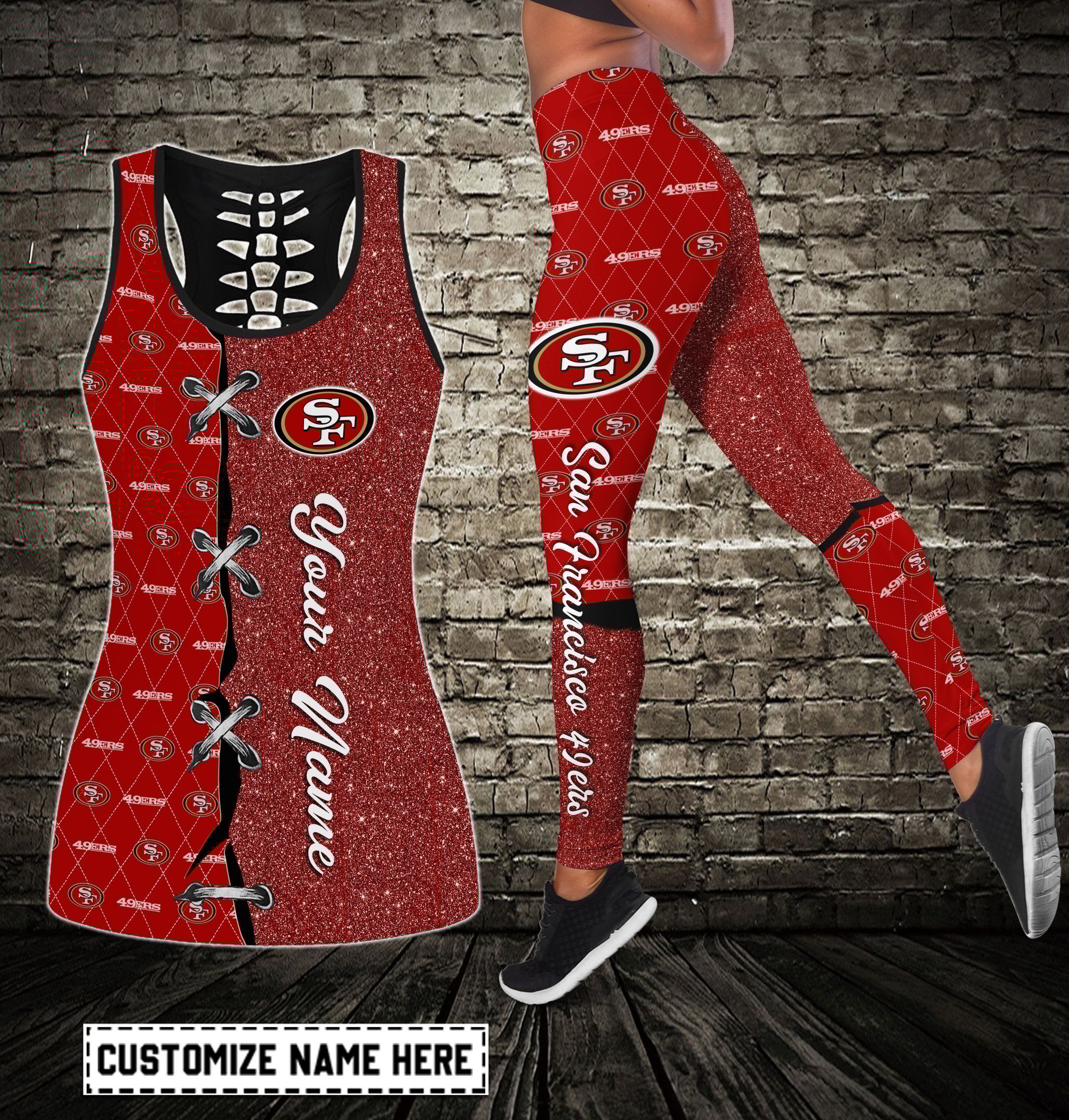 San-Francisco-49ers-Personalized-Combo-Croptop-Hoodie-And-Leggings-CHL1145 San Francisco 49ers Personalized Combo Croptop Hoodie And Leggings CHL1145