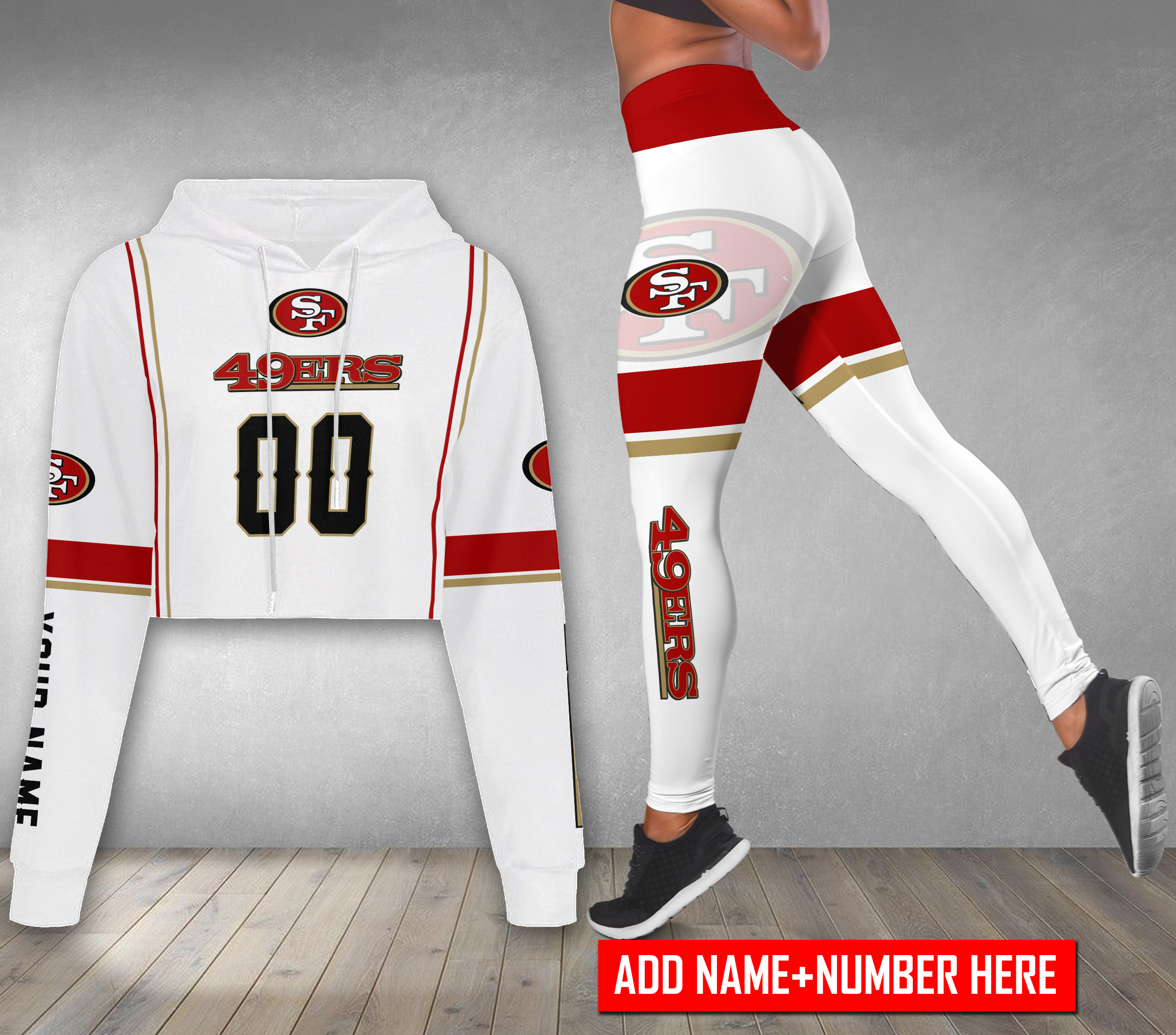 San-Francisco-49ers-Personalized-Combo-Croptop-Hoodie-And-Leggings-CHL1158 San Francisco 49ers Personalized Combo Croptop Hoodie And Leggings CHL1158