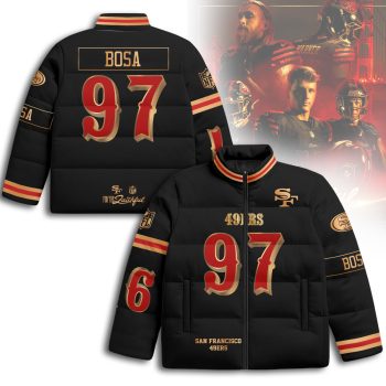 San Francisco 49ers Rivalry Series Stand Collar Puffer Jacket - Nick Bosa - 97