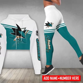 San Jose Sharks Personalized Combo Croptop Hoodie And Leggings CHL1173
