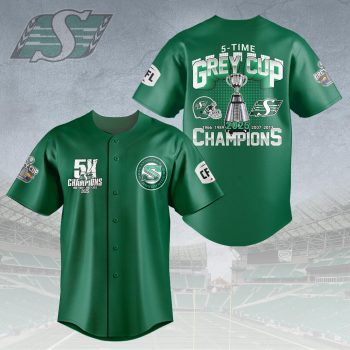 Saskatchewan Roughriders 2025 Grey Cup Champions Baseball Jersey NDT1088