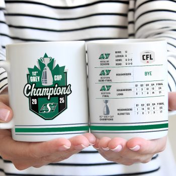 Saskatchewan Roughriders 2025 Grey Cup Champions Ceramic Mug NDT1285