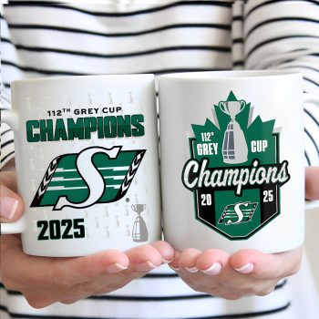 Saskatchewan Roughriders 2025 Grey Cup Champions Ceramic Mug NDT1287