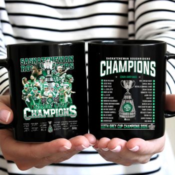 Saskatchewan Roughriders 2025 Grey Cup Champions Ceramic Mug NDT1289