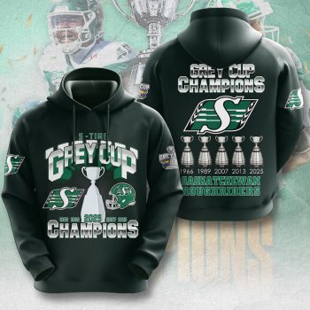 Saskatchewan Roughriders 2025 Grey Cup Champions Unisex Performance Hoodie NDT1008