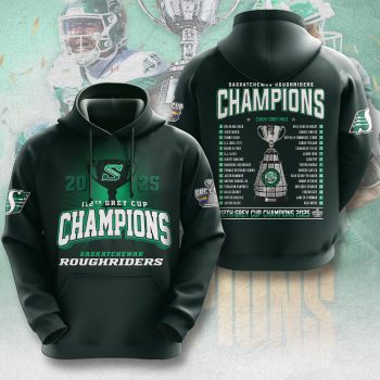 Saskatchewan Roughriders 2025 Grey Cup Champions Unisex Performance Hoodie NDT1015