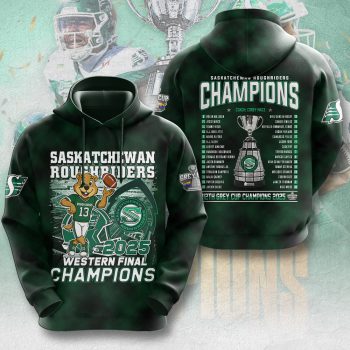 Saskatchewan Roughriders 2025 Grey Cup Champions Unisex Performance Hoodie NDT1021