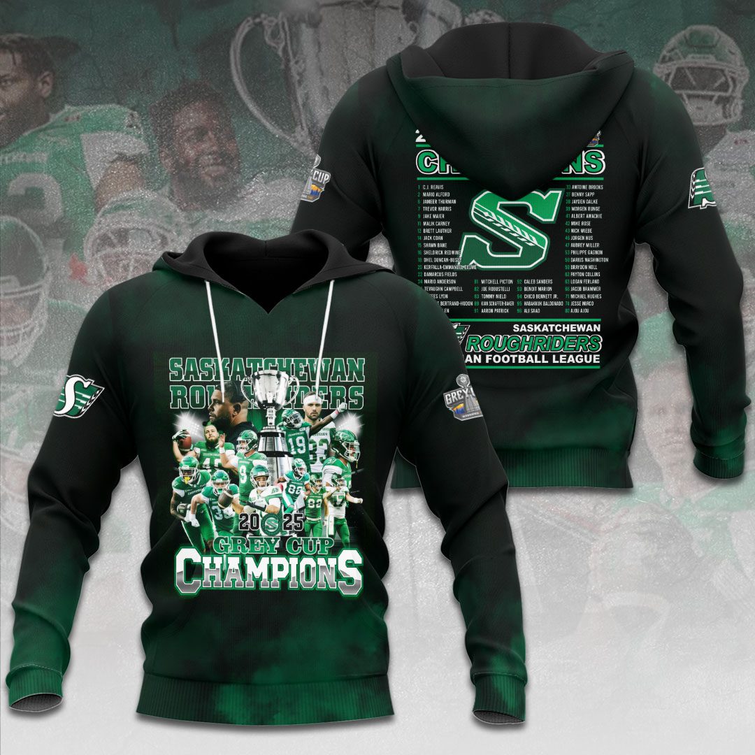 Saskatchewan-Roughriders-2025-Grey-Cup-Champions-Unisex-Performance-Hoodie-NDT1047 Saskatchewan Roughriders 2025 Grey Cup Champions Unisex Performance Hoodie NDT1047