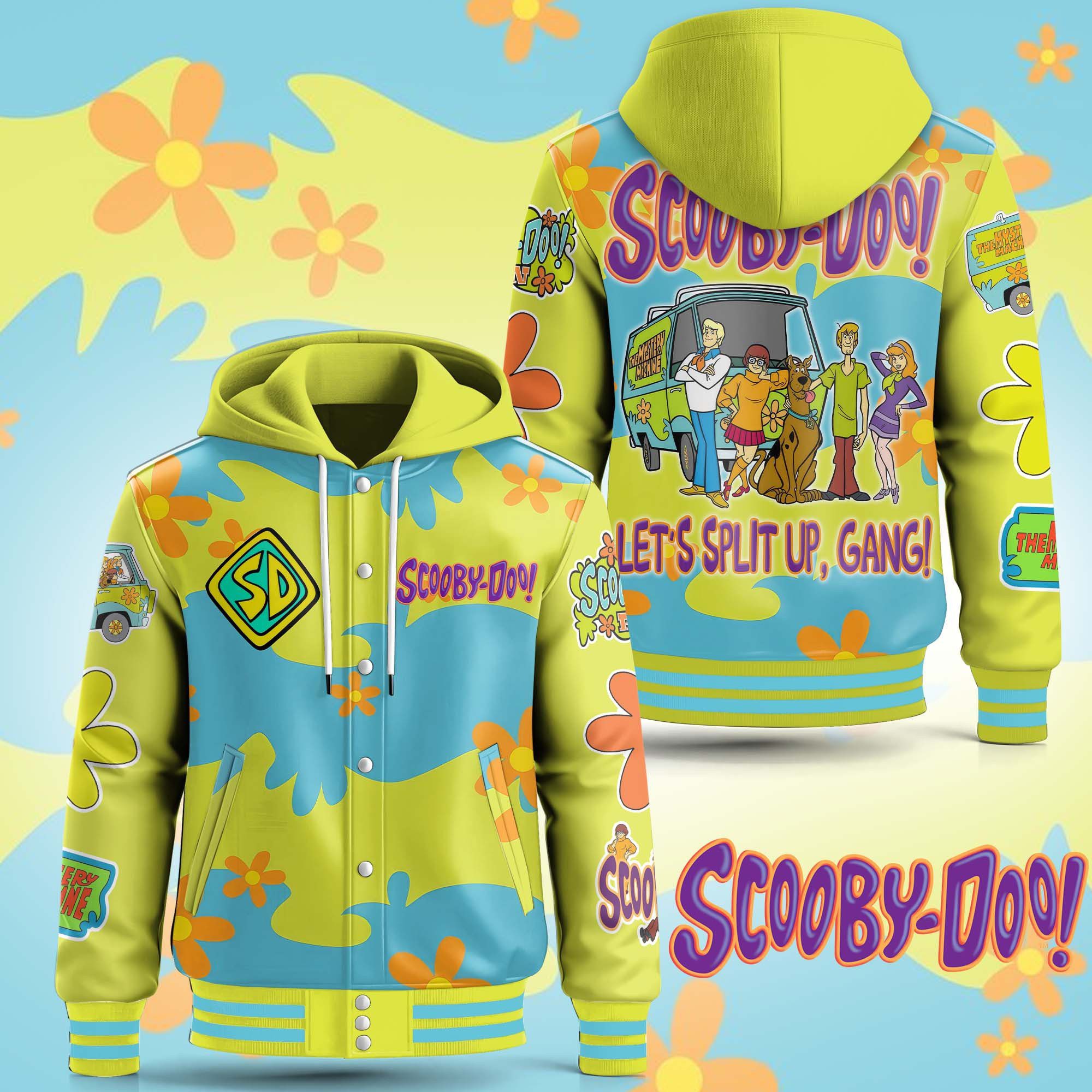 Scooby-Doo-Special-Hooded-Baseball-Jacket-Varsity-Jacket-CHB1119 Scooby-Doo Special Hooded Baseball Jacket Varsity Jacket CHB1119