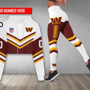 Washington Commanders Personalized Combo Croptop Hoodie And Leggings CHL1167
