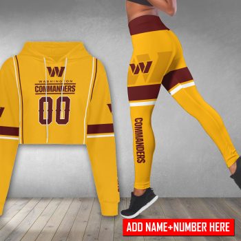 Washington Commanders Personalized Combo Croptop Hoodie And Leggings CHL1176