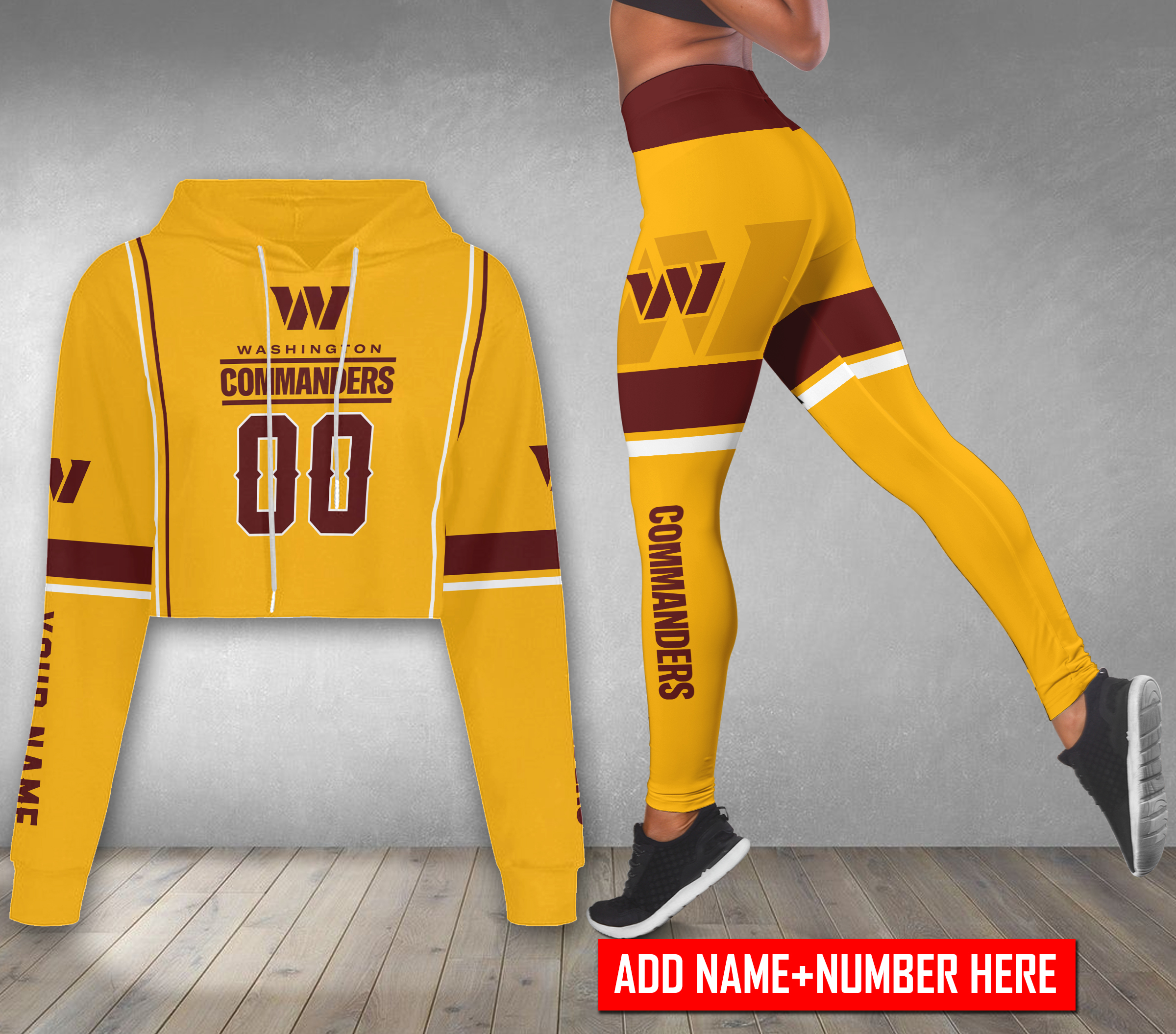 Washington-Commanders-Personalized-Combo-Croptop-Hoodie-And-Leggings-CHL1176 Washington Commanders Personalized Combo Croptop Hoodie And Leggings CHL1176