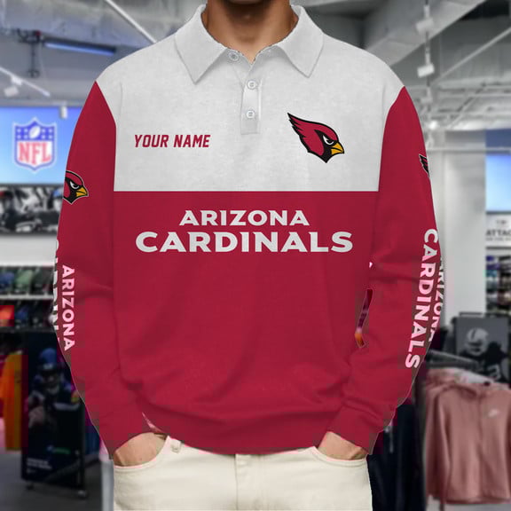 Arizona-Cardinals-Collar-Sweatshirt-Custom-Name-Gift-For-Fan Arizona Cardinals Collar Sweatshirt Custom Name Gift For Fan