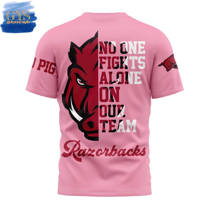 Arkansas Razorbacks No One Fights Alone Limited Pink Shirt
