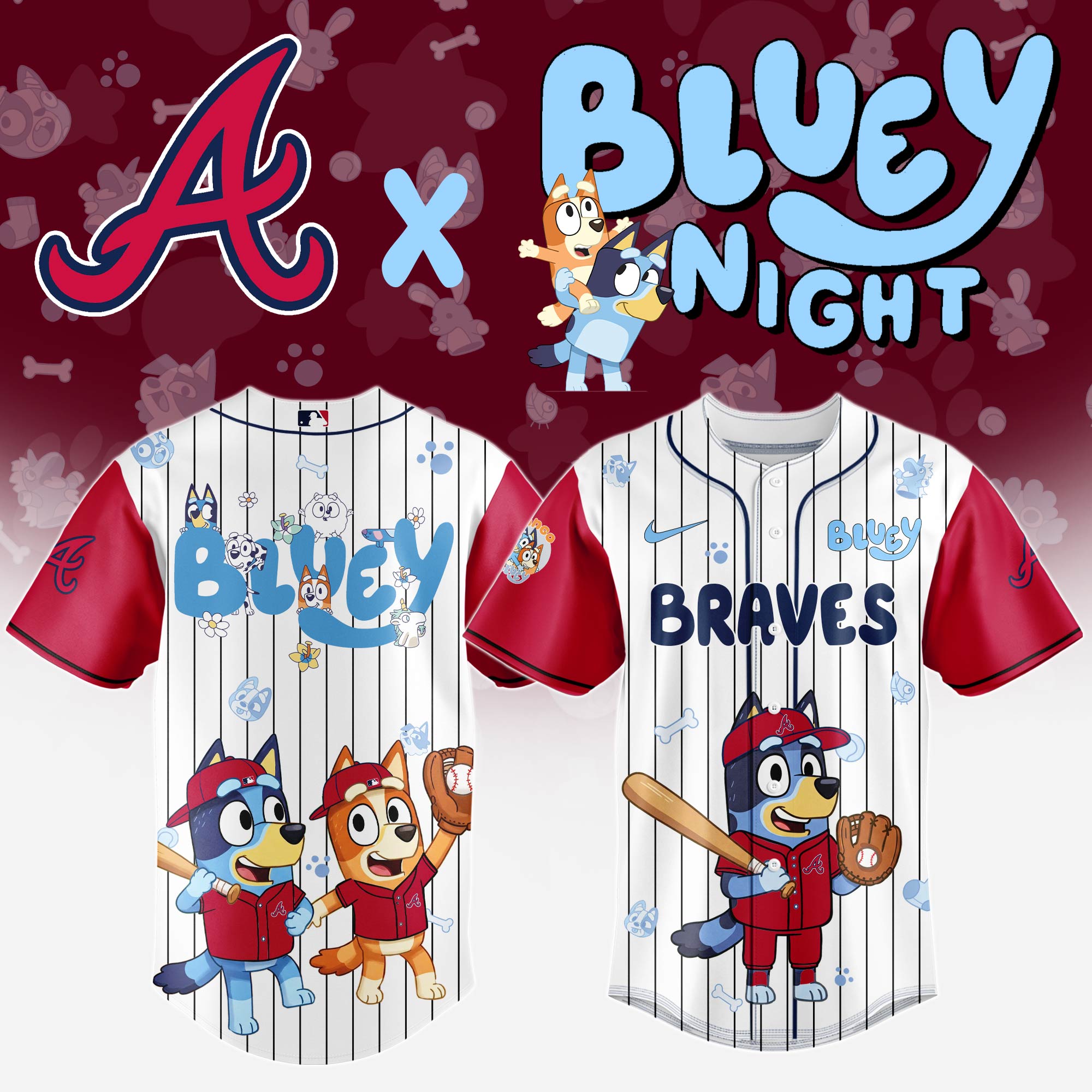 Atlanta-Braves-MLB-x-Bluey-And-Bingo-Special-Edition-Baseball-Jersey-2025-DBJ1002 Atlanta Braves MLB x Bluey And Bingo Special Edition Baseball Jersey 2025 DBJ1002