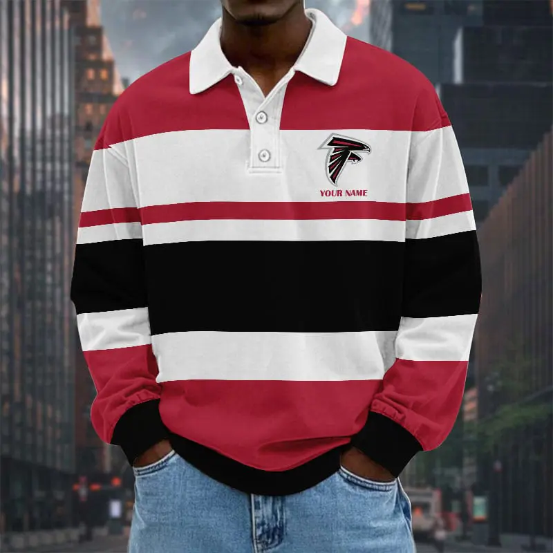 Atlanta-Falcons-NFL-Collar-Sweatshirt-Custom-Name-Gift-For-Fan Atlanta Falcons NFL Collar Sweatshirt Custom Name Gift For Fan