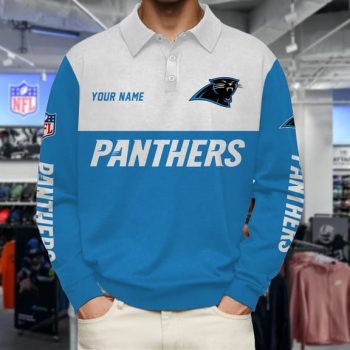 Carolina Panthers Collar Sweatshirt Custom Name Gift For Fan