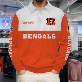 Cincinnati Bengals Collar Sweatshirt Custom Name Gift For Fan