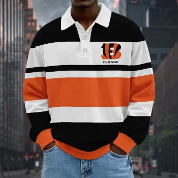Cincinnati Bengals NFL Collar Sweatshirt Custom Name Gift For Fan