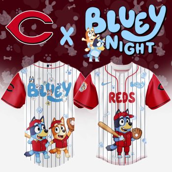 Cincinnati Reds MLB x Bluey And Bingo Special Edition Baseball Jersey 2025 DBJ1007