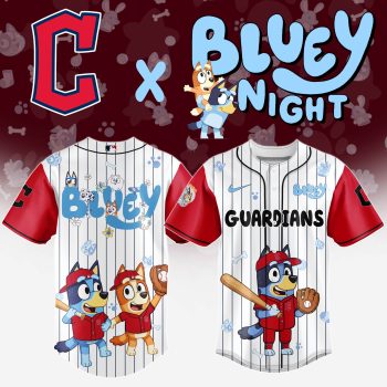 Cleveland Guardians MLB x Bluey And Bingo Special Edition Baseball Jersey 2025 DBJ1008