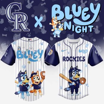 Colorado Rockies MLB x Bluey And Bingo Special Edition Baseball Jersey 2025 DBJ1009