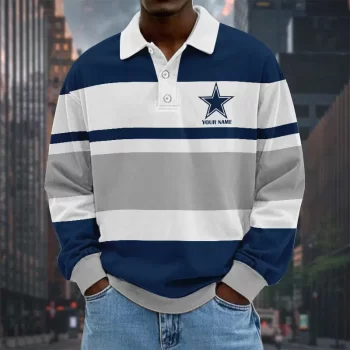 Dallas Cowboys NFL Collar Sweatshirt Custom Name Gift For Fan