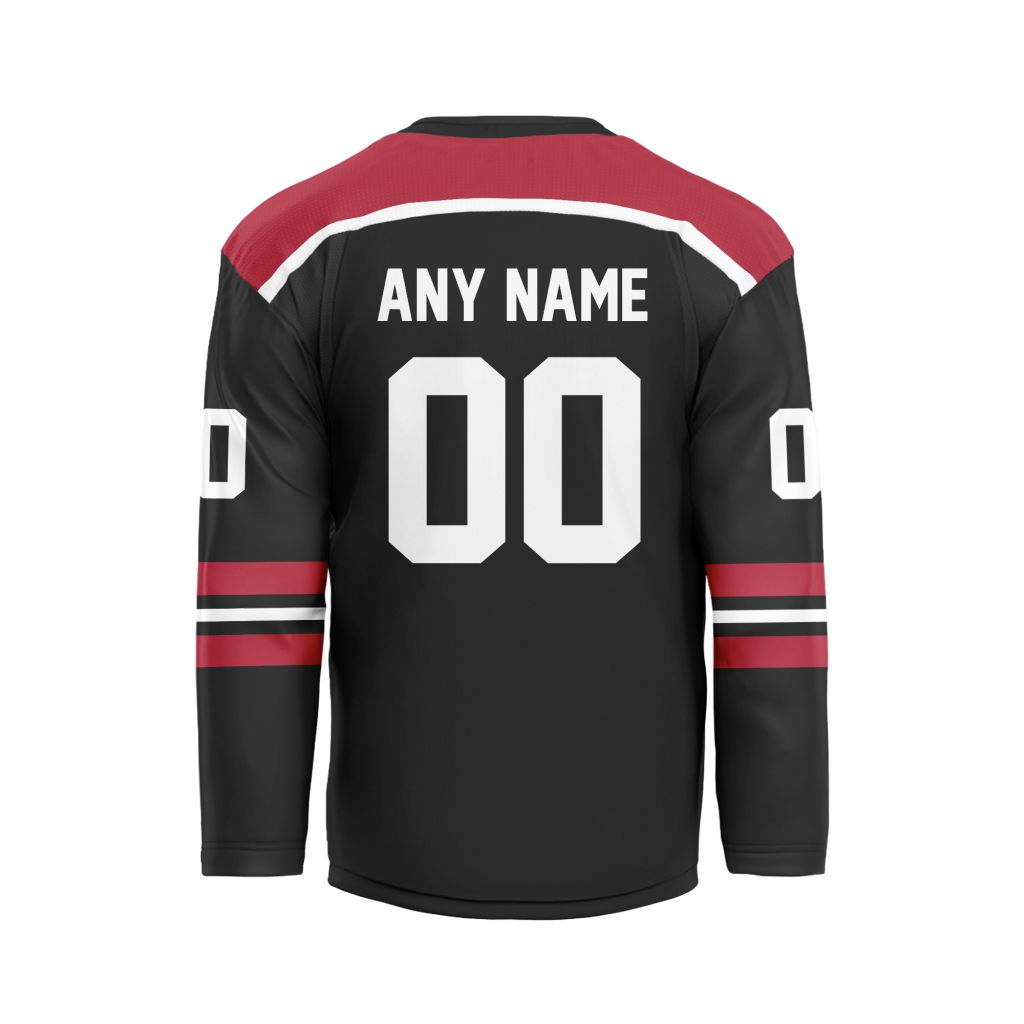 ECHL-Allen-Americans-Personalized-Black-V-shaped-Hockey-Jersey ECHL Allen Americans Personalized Black V-shaped Hockey Jersey