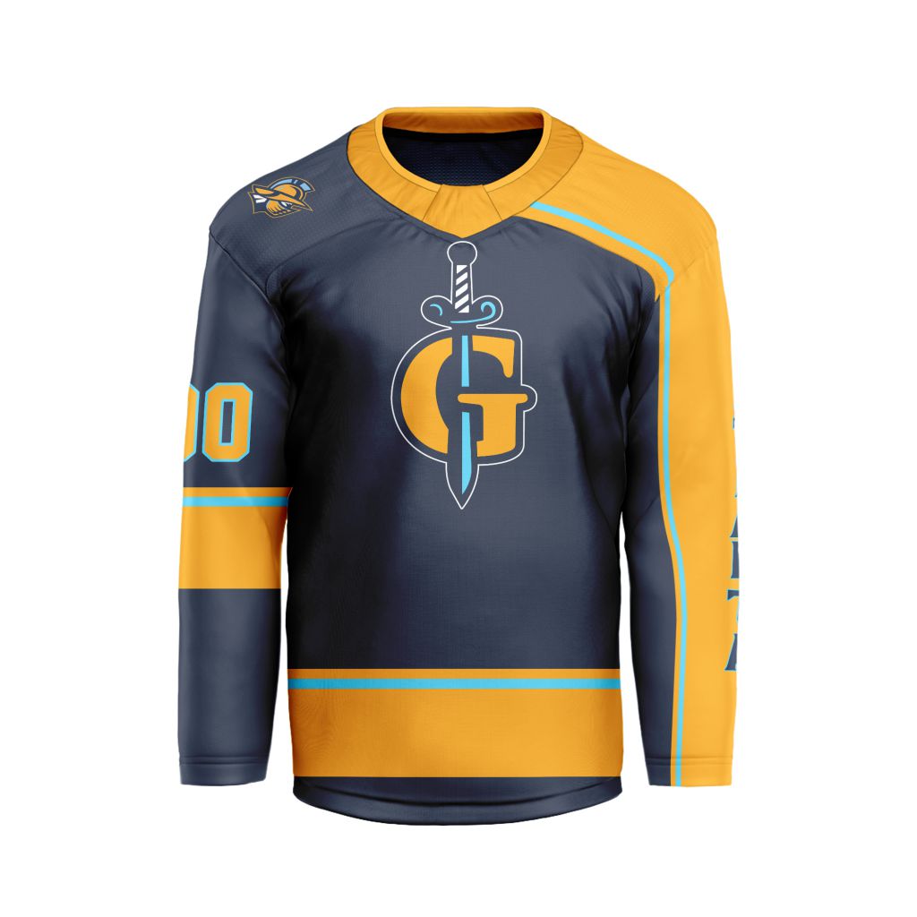 ECHL-Atlanta-Gladiators-Personalized-Navy-V-shaped-Hockey-Jersey ECHL Atlanta Gladiators Personalized Navy V-shaped Hockey Jersey