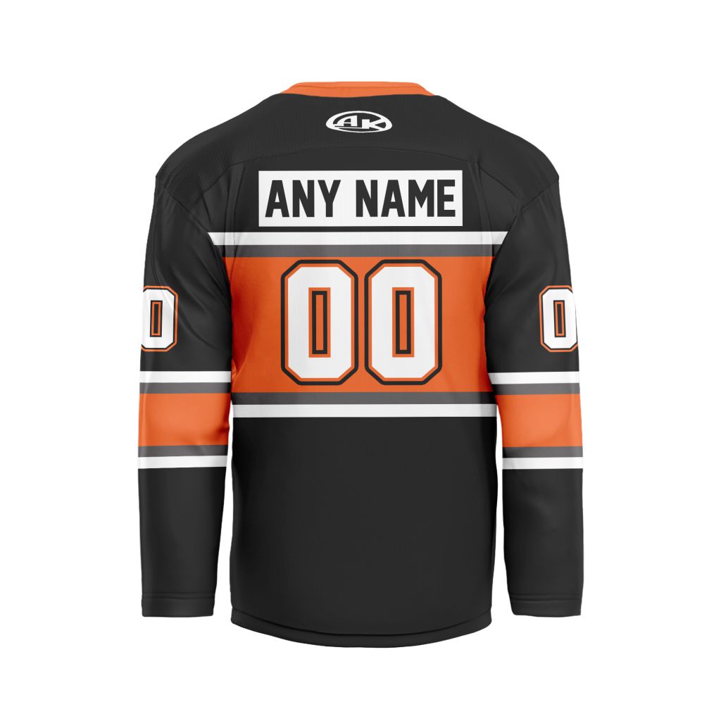 ECHL-Kansas-City-Mavericks-Personalized-Black-V-shaped-Hockey-Jersey-1