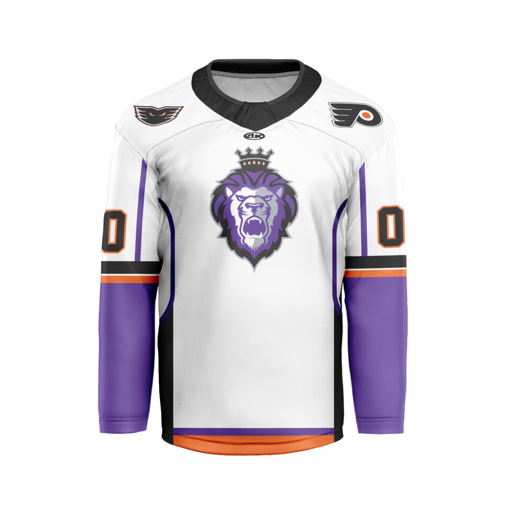 ECHL-Reading-Royals-Personalized-Away-V-shaped-Hockey-Jersey ECHL Reading Royals Personalized Away V-shaped Hockey Jersey
