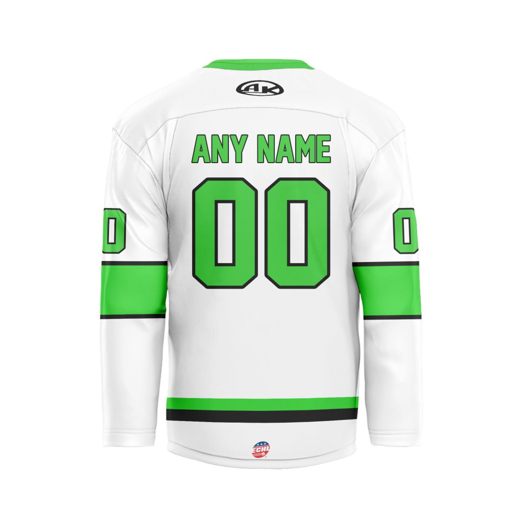 ECHL-Savannah-Ghost-Pirates-Personalized-White-V-shaped-Hockey-Jersey-1